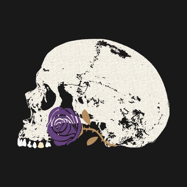 The Skull and the Purple Rose by RawSunArt