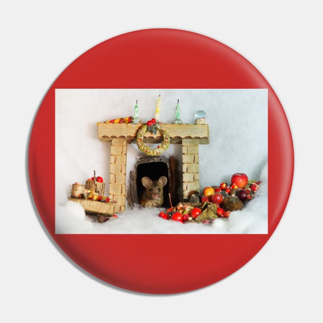 christmas George the mouse in a log pile house Pin by Simon-dell