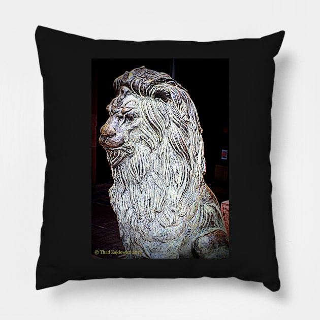 Bronze lion Pillow by thadz