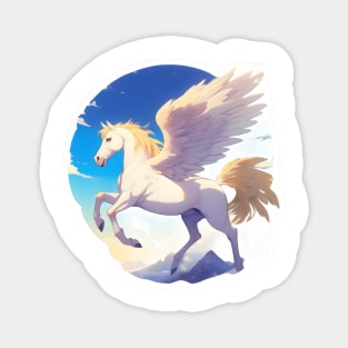 Fantasy white Pegasus Magnet