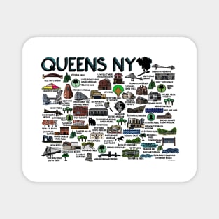 Queens NY Map Magnet