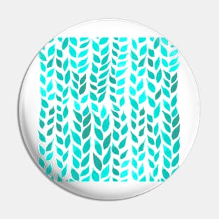 Simple Watercolor Leaves -  Mint Green - Transparent Pin