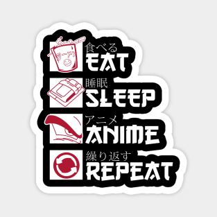 Eat Sleep Anime Repeat Cool design Magnet