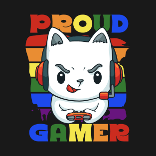 Proud Gamer Gaymer Lesbian LGTBQ T-Shirt