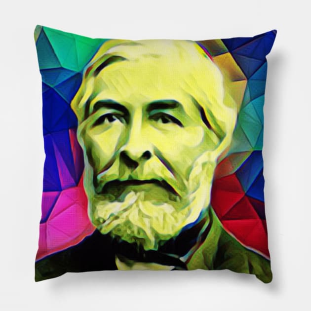 Jean Charles Galissard de Marignac Colourful Portrait | Jean Charles Galissard de Marignac Artwork 13 Pillow by JustLit