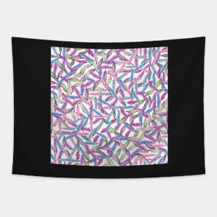 Colourful Boho Feathers Pattern Tapestry