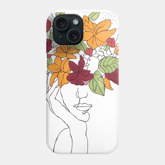 Floral Portrait Phone Case by Snow Art Co.