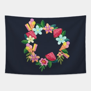 Summer Watercolor Theme Tapestry