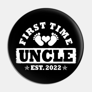 First Time Uncle Est 2022 Funny New Uncle Gift Pin