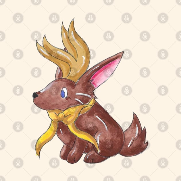 Chocolate Jackalope by KristenOKeefeArt