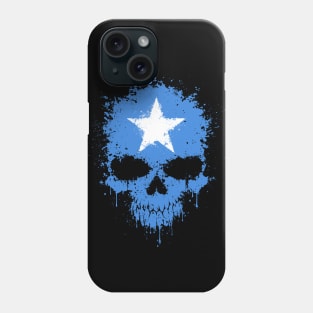 Chaotic Somalian Flag Splatter Skull Phone Case