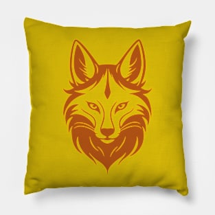 Majestic Fox Head - red Pillow