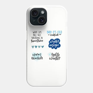 Winter/Cold Aesthetics Sticker Pack Phone Case