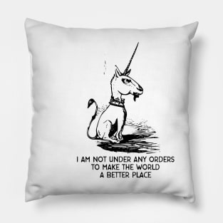 Annoyed Unicorn Pillow