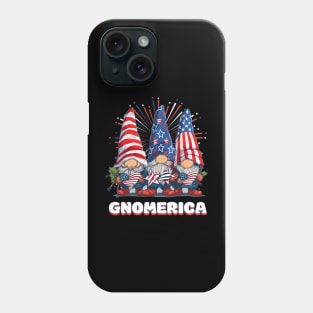 4th Of July American Gnomes Celebrating Independence Day Phone Case