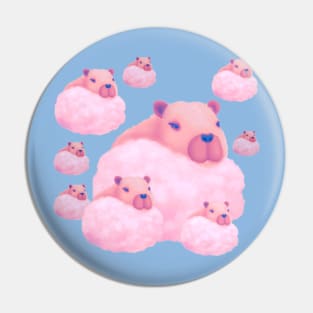 Capybaras In The Clouds Pin