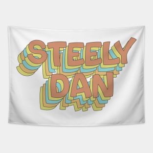 Steely Dan Retro Faded-Style Typography Design Tapestry