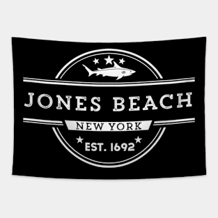 Long Island Jones Beach With A Shark And Look Tapestry