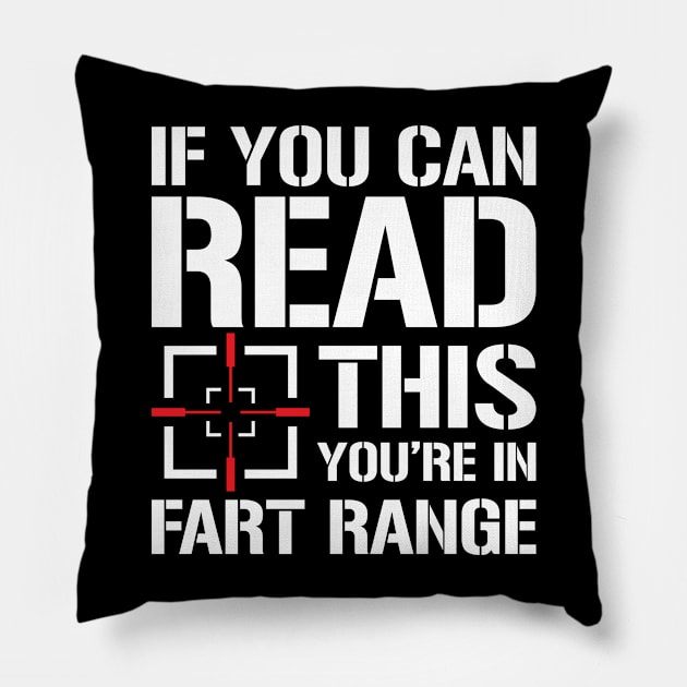 If You Can Read This You're in Fart Range Pillow by AngelBeez29