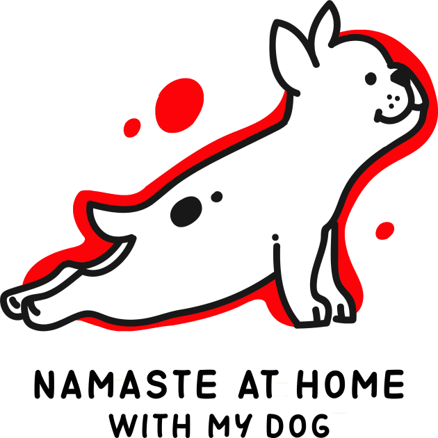 NAMASTE AT HOME WITH MY DOG Kids T-Shirt by YaiVargas