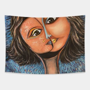 Woman Portrait | Expressionist Art Work Tapestry