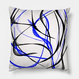 crazy spikes blue Pillow