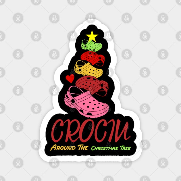 crocin around the christmas tree Magnet by boufart