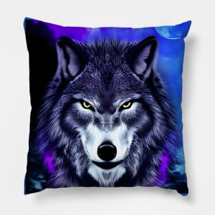 Wolf Face Pillow