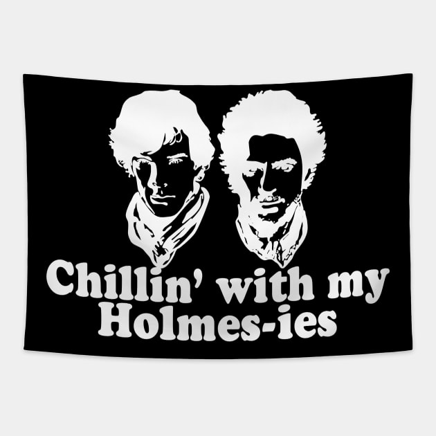 Chilling with my Holmes-ies Tapestry by Owllee Designs