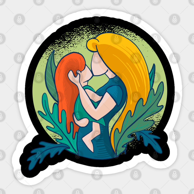 Mother And Daughter Love Illustration Mother S Day Gift Mothers Day Gift Ideas Sticker Teepublic Au