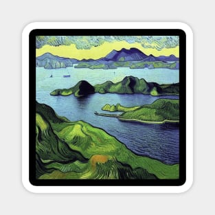 Komodo Island in Van Gogh's style Magnet