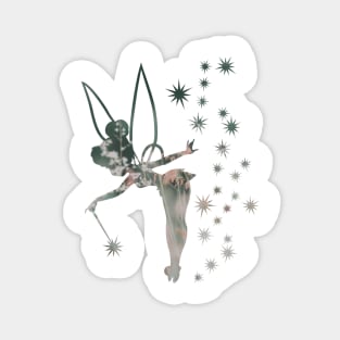 Pale Floral Tinkerbell Magnet