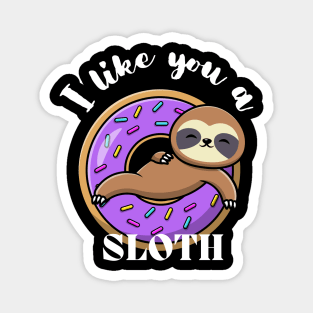 Cute Sloth Donut Trainer Magnet