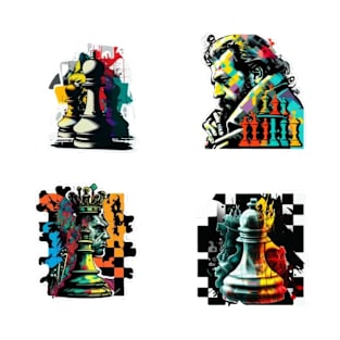 Chess colourful sticker pack T-Shirt