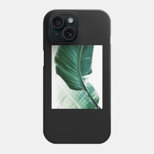 Banana leaves,Tropical leaves, Green leaves, Leaf, Modern art, Wall art, Print, Minimalistic, Modern, Scandinavian print Phone Case