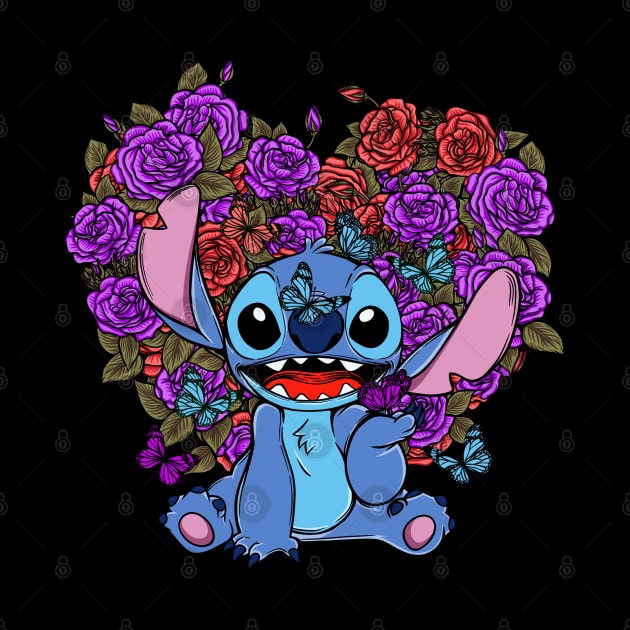 Stitch butterfly love by Mikeywear Apparel