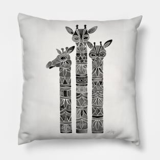 giraffes black Pillow