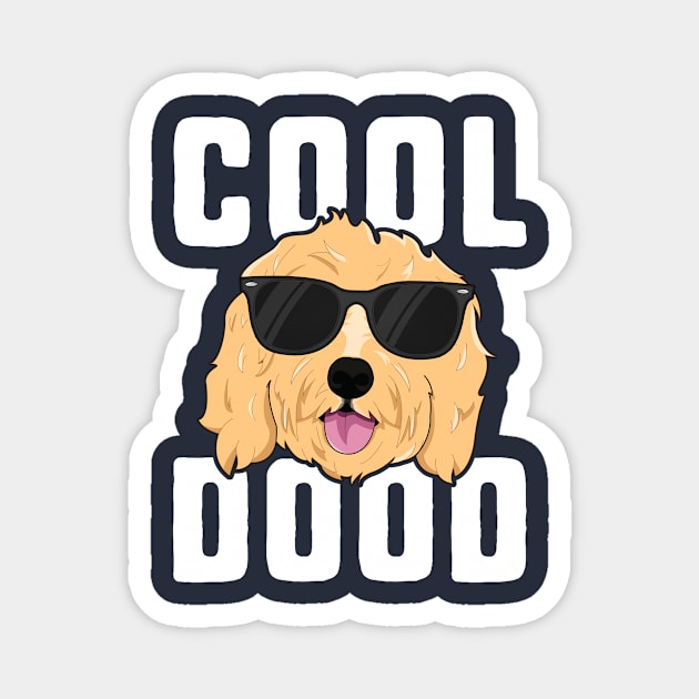 Cool Dood T-Shirt Kids Boys Girls Goldendoodle Dog Dude Gift Magnet by 14thFloorApparel