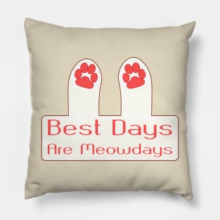 best days are meowdays, International Cat Day Pillow