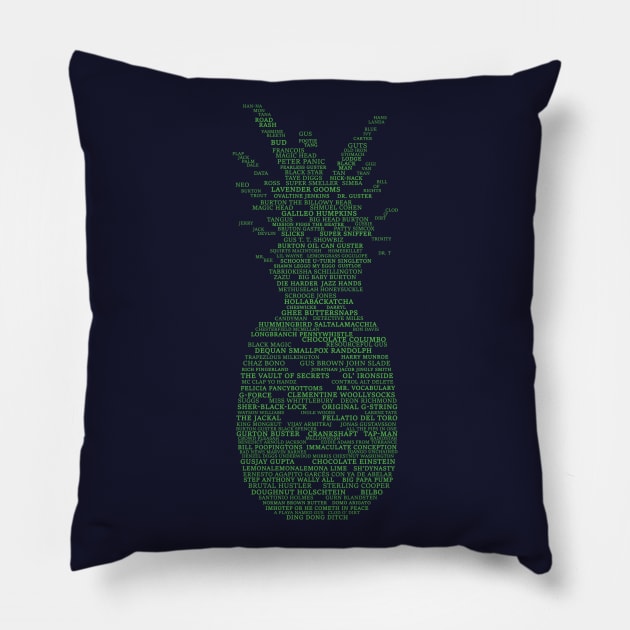 Psych Pineapple Gus Nicknames Pillow by kayability