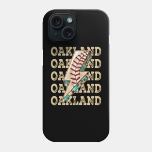 Aesthetic Design Oakland Gifts Vintage Styles Baseball Phone Case