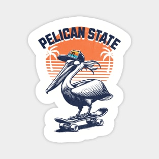 Pelican State Skating Pelican Magnet