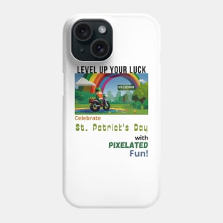 Level Up Your Luck: Celebrate St. Patrick's Day with Pixelated Fun! Phone Case