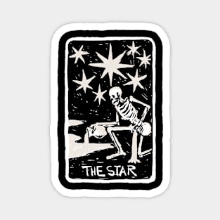 The Star Skeleton Skull Tarot Card Magnet