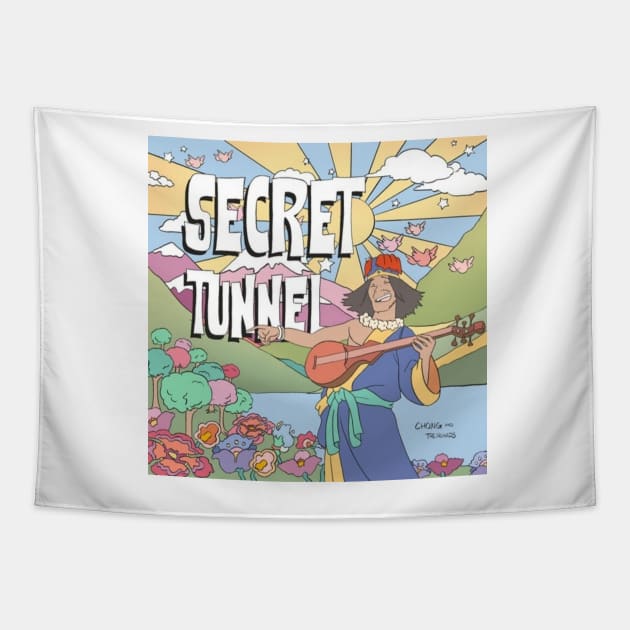 Secret Tunnel by Chong and the Nomads Album Cover Tapestry by hamdansengut