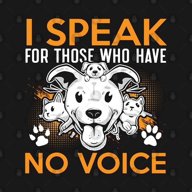 Animal Welfare I Speak For Adoptions Animal Worker by T-Shirt.CONCEPTS