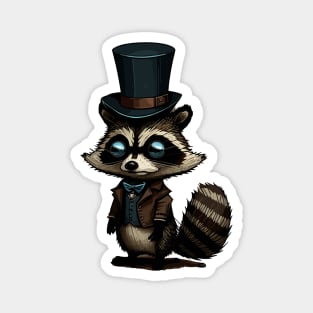 Raccoon Top Hat Magnet