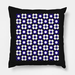 Daisy Dot Blue Pillow