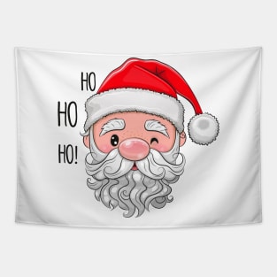 Santa Claus head and text ho-ho-ho Tapestry