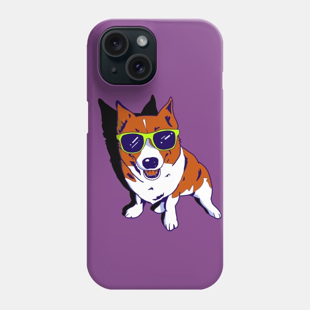 Dog Wears His Sunglasses Phone Case by TaliDe